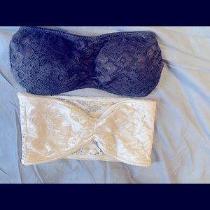 2 lace strapless bra